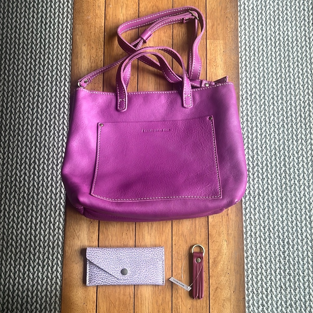 Pink & Purple PLG Bundle - Medium Crossbody w/zipper, coin purse and tassle
